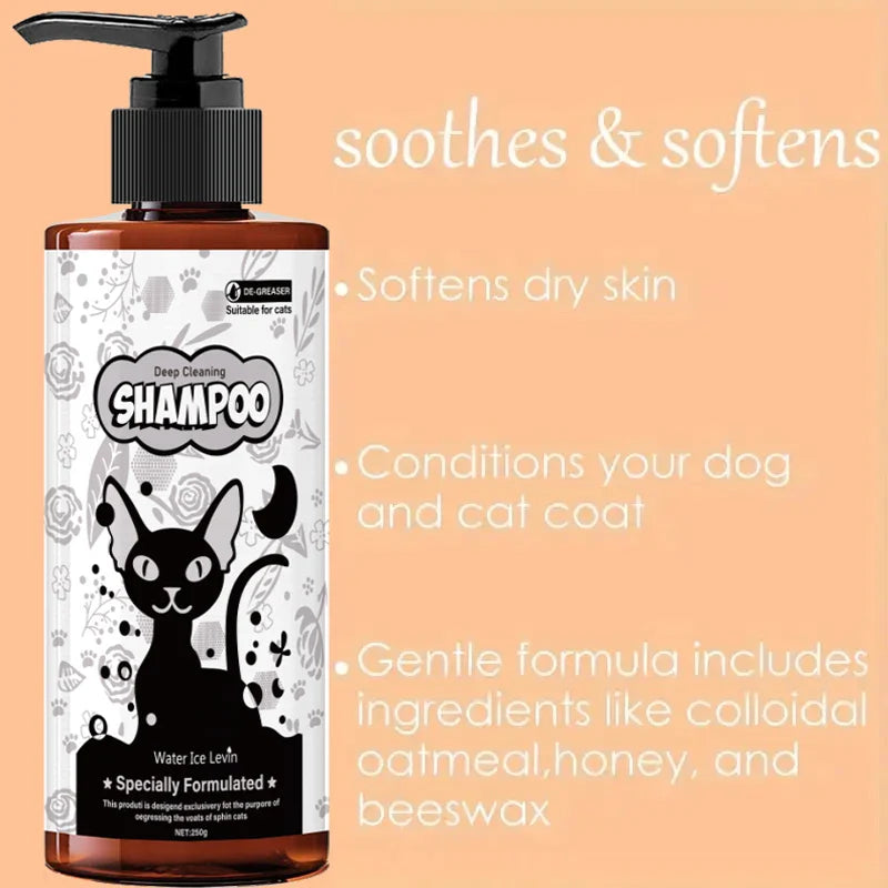 Pet Shampoo, Hair Care and Shower Gel - Gentle Cleansing, Soothing Care for Cats and Dogs