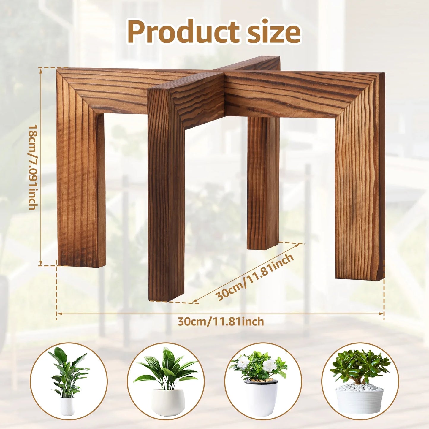 Wood Plant Stand Indoor Flower Pot Stand