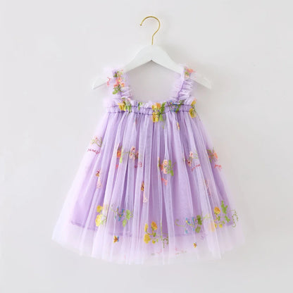 Baby Girl Clothes for Birthday Party 1-5Y Toddler Flower Elegant Luxury Dresses New 3D Butterfly Baby Dress Summer Sweet Outfits