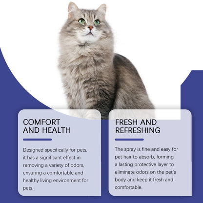 Pet Deodorant Natural Plant Formula Liquid Perfume Spray Dog Cat Odors Removal Lasting Clean Refreshing Fragrance Pet Deodorizer