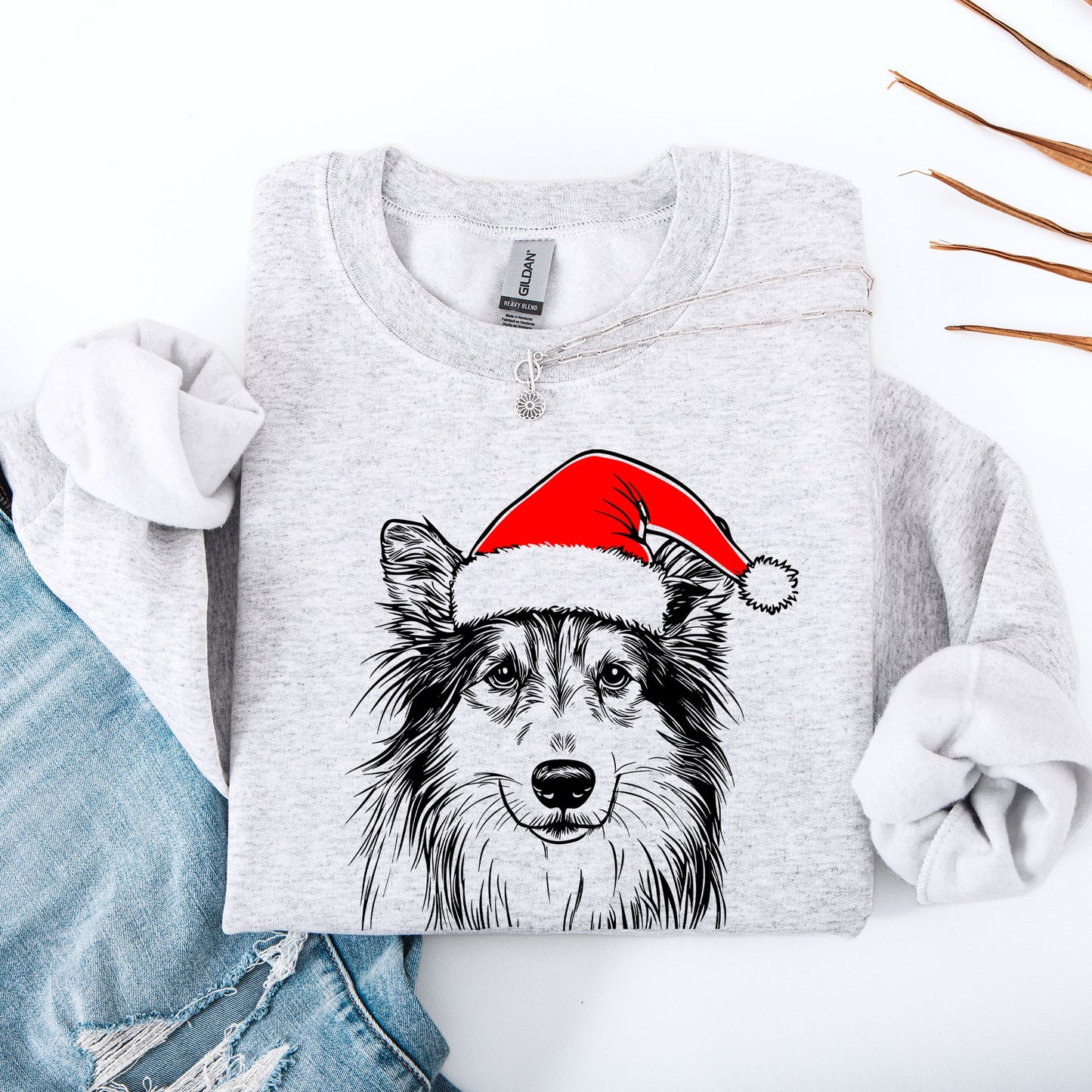 Sheltie, Shetland Sheepdog, Santa, Dog, Christmas, Dog Lover, Pet Sweatshirt
