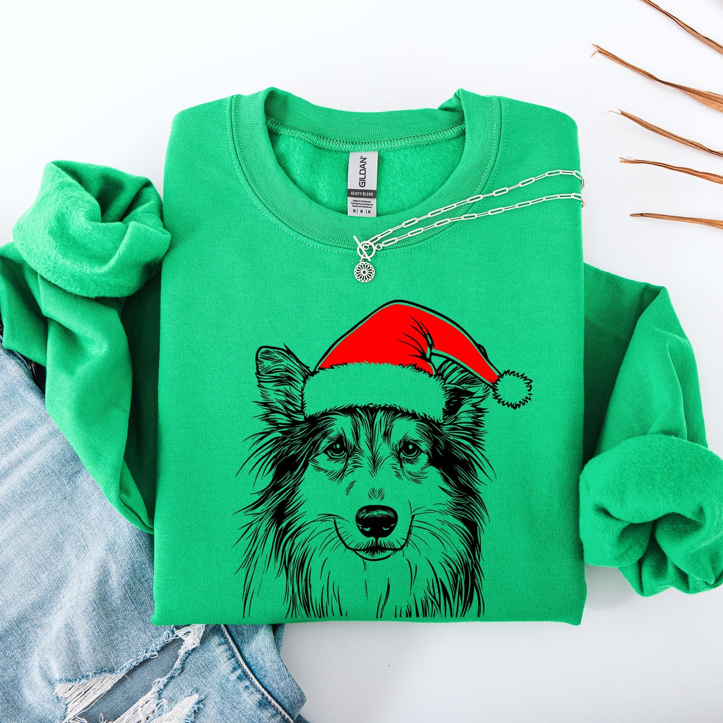 Sheltie, Shetland Sheepdog, Santa, Dog, Christmas, Dog Lover, Pet Sweatshirt
