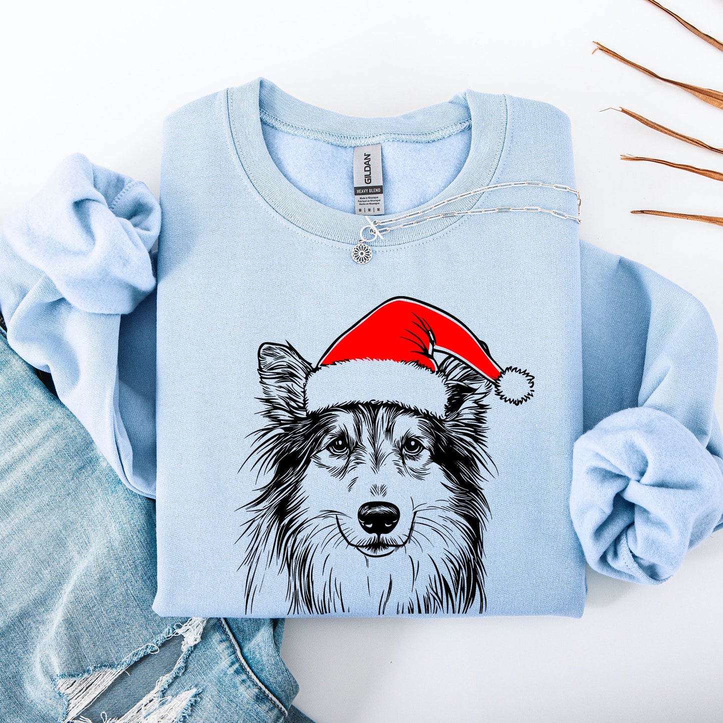 Sheltie, Shetland Sheepdog, Santa, Dog, Christmas, Dog Lover, Pet Sweatshirt