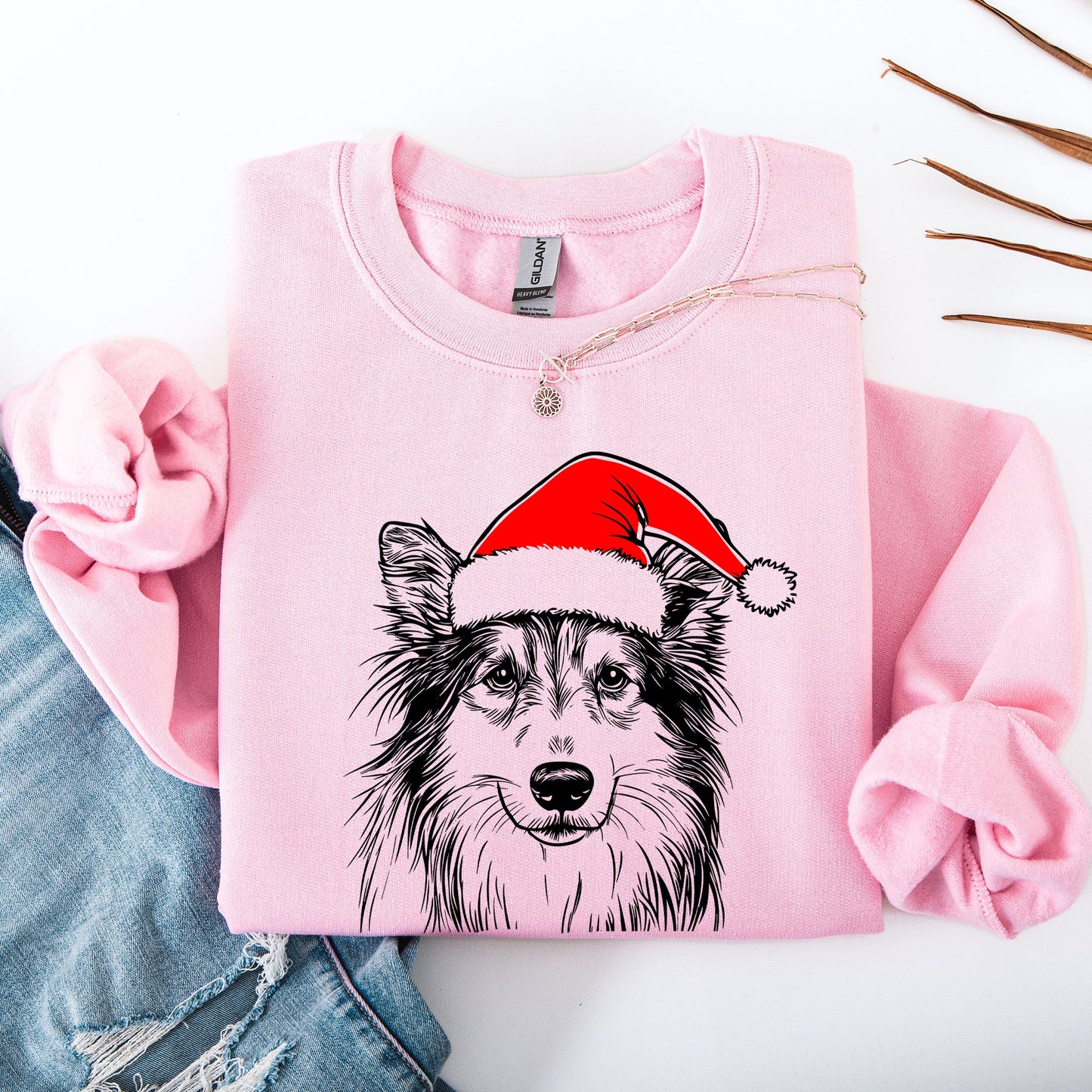 Sheltie, Shetland Sheepdog, Santa, Dog, Christmas, Dog Lover, Pet Sweatshirt