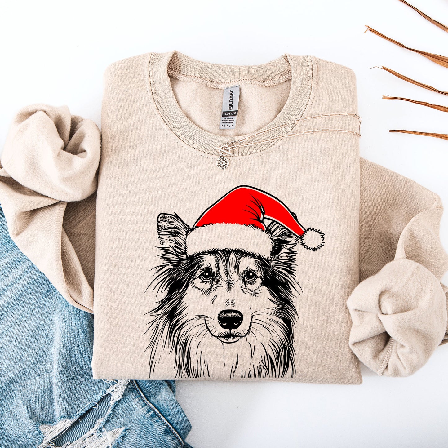 Sheltie, Shetland Sheepdog, Santa, Dog, Christmas, Dog Lover, Pet Sweatshirt