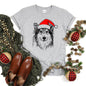 Sheltie, Shetland Sheepdog, Santa, Dog, Christmas, Dog Lover, Pet T-Shirt Comfort Colors T-Shirt