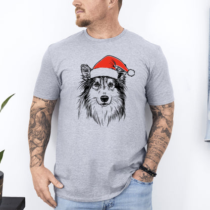 Sheltie, Shetland Sheepdog, Santa, Dog, Christmas, Dog Lover, Pet T-Shirt Comfort Colors T-Shirt