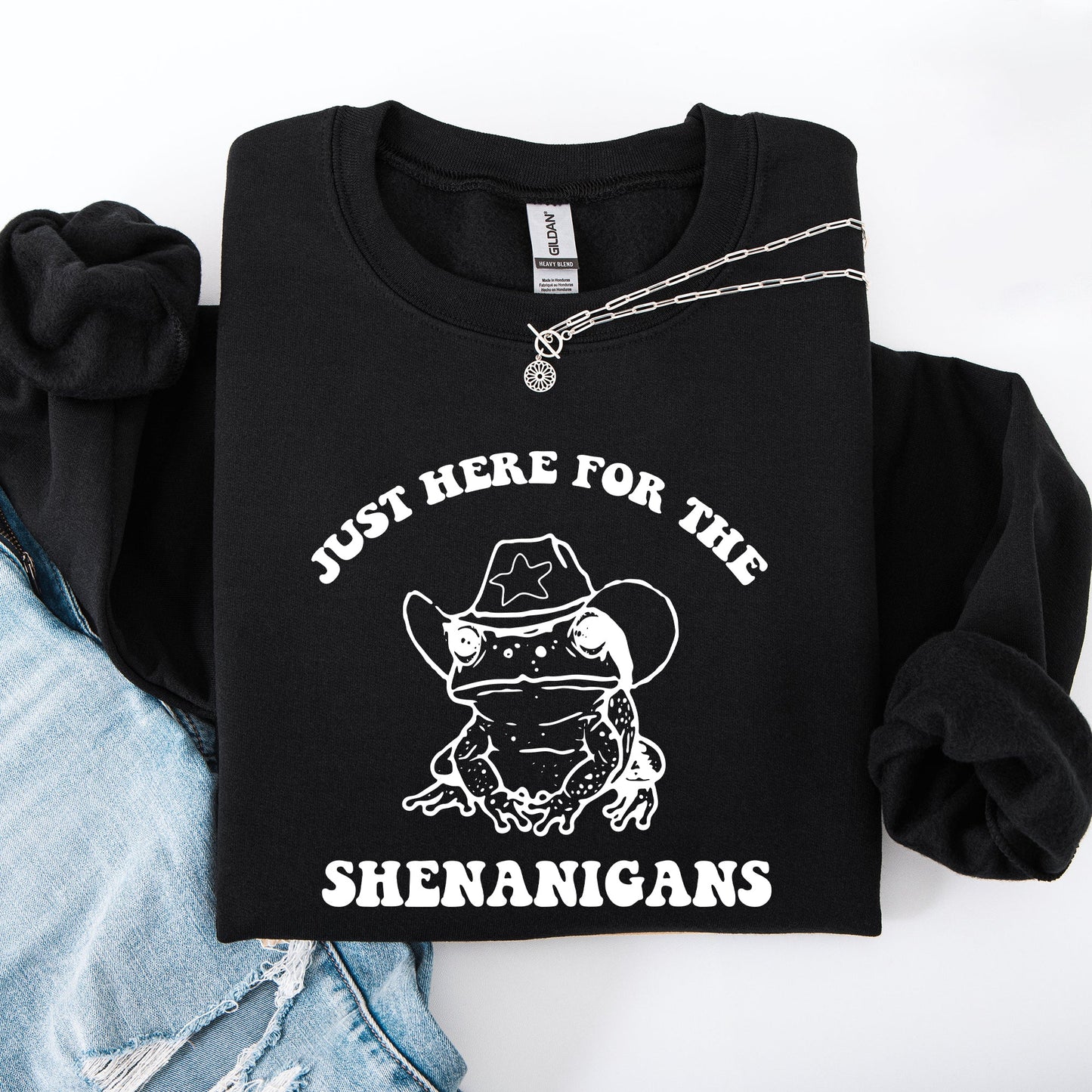 Shenanigans, Frog, Sheriff, Funny, St Patrick's Day, Shamrock, Clover, Lucky, Leprechaun Sweatshirt