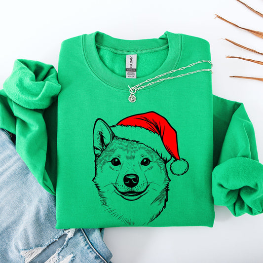 Shiba Inu, Santa, Dog, Christmas, Dog Lover, Pet Sweatshirt