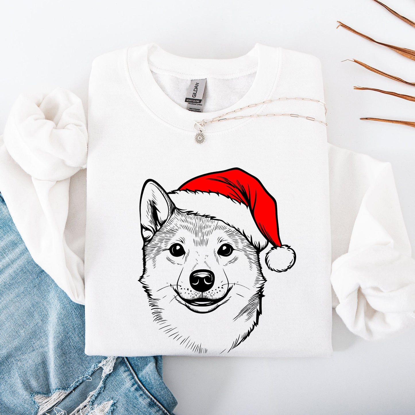 Shiba Inu, Santa, Dog, Christmas, Dog Lover, Pet Sweatshirt