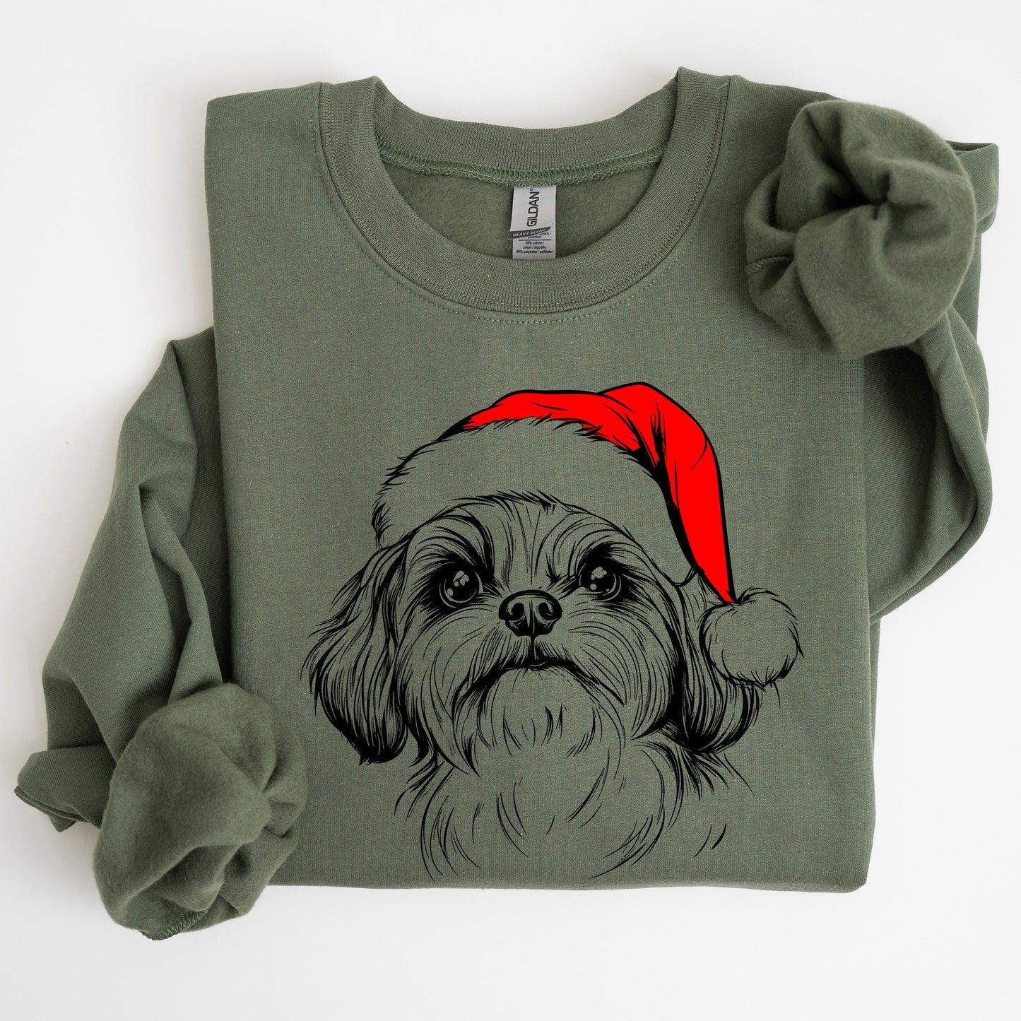 Shih Tzu, Santa, Dog, Christmas, Dog Lover, Pet Sweatshirt