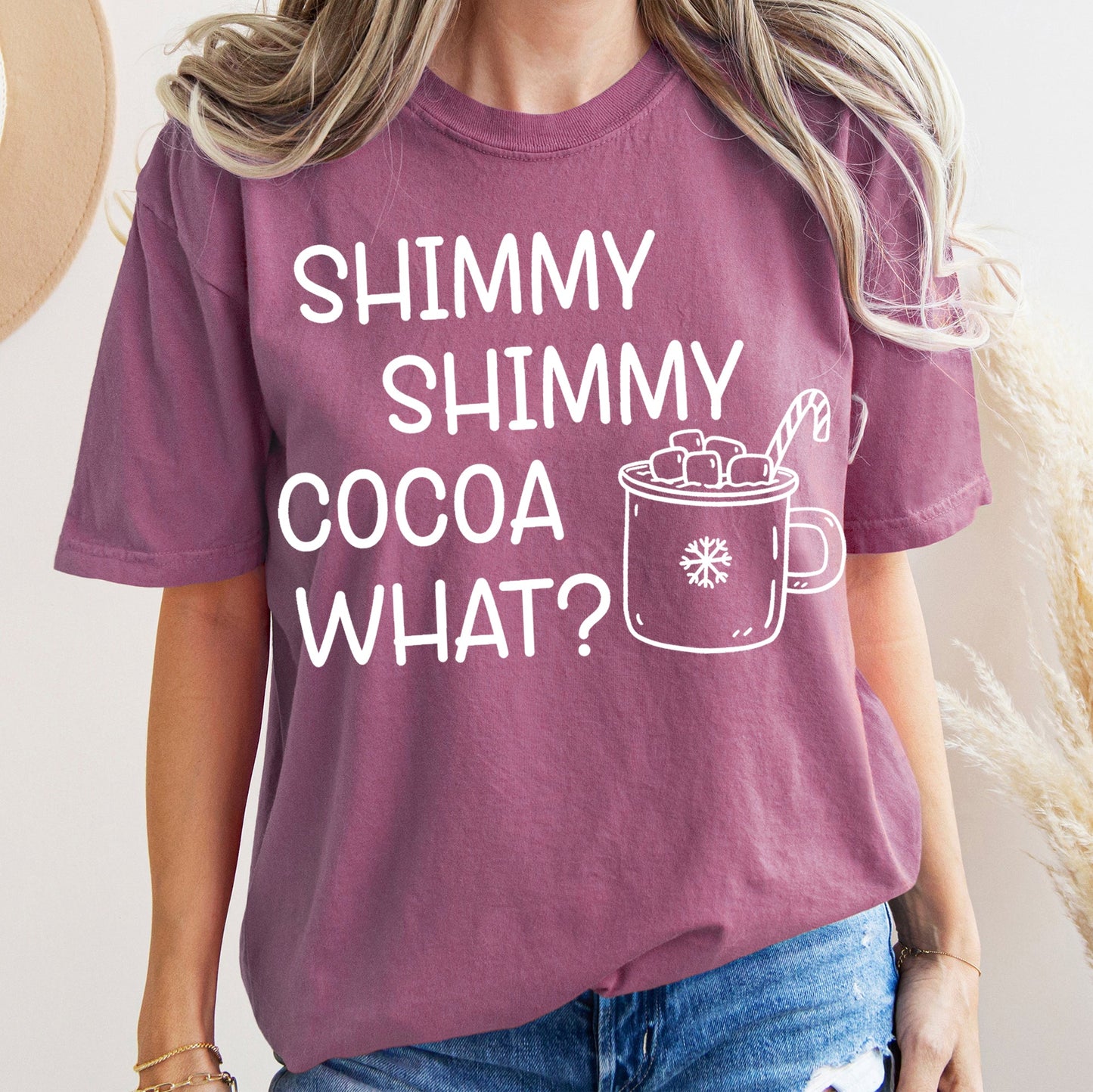 Shimmy Shimmy, Hot Chocolate, Winter, Christmas, Comfort Colors Tshirt