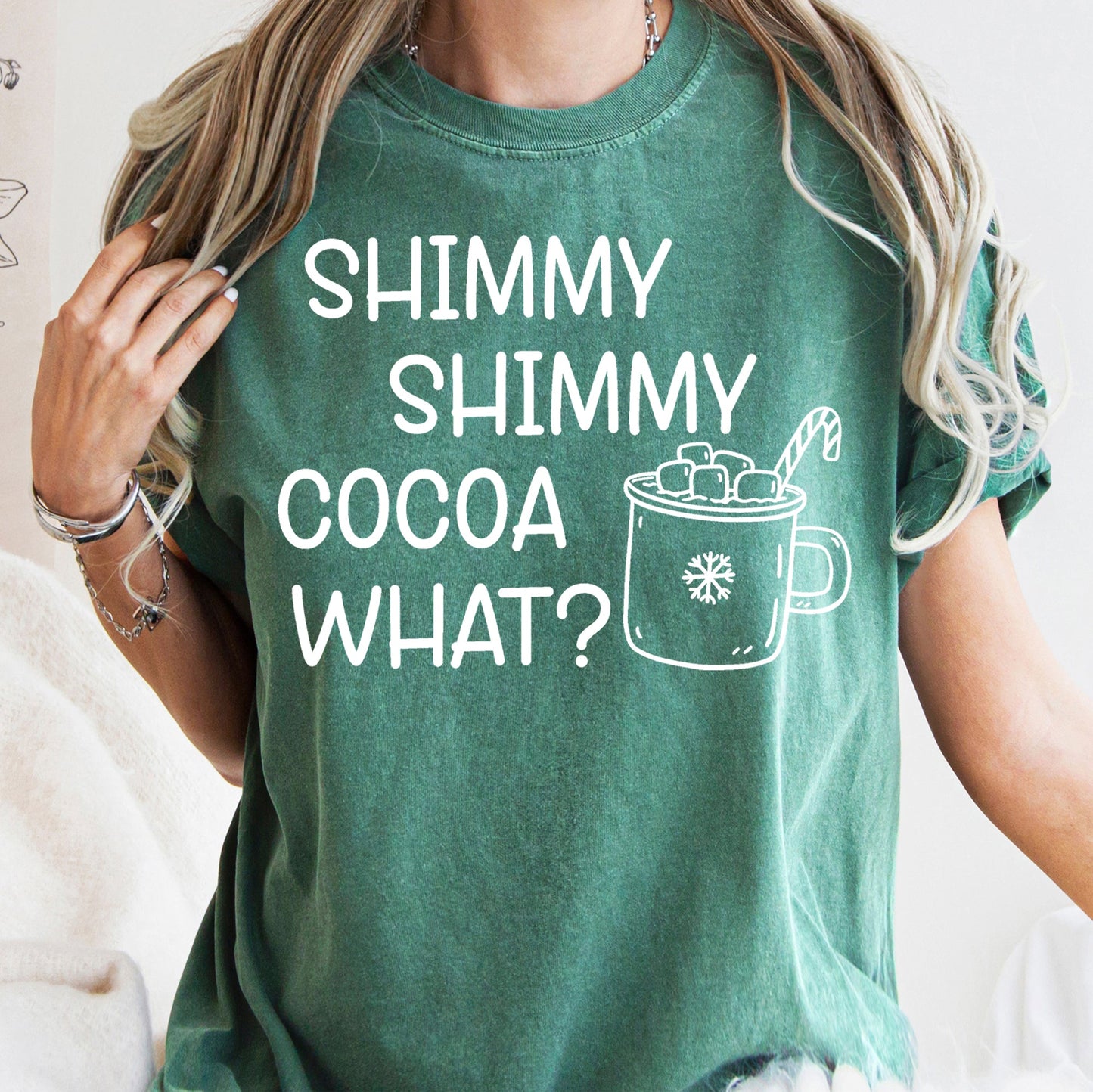 Shimmy Shimmy, Hot Chocolate, Winter, Christmas, Comfort Colors Tshirt