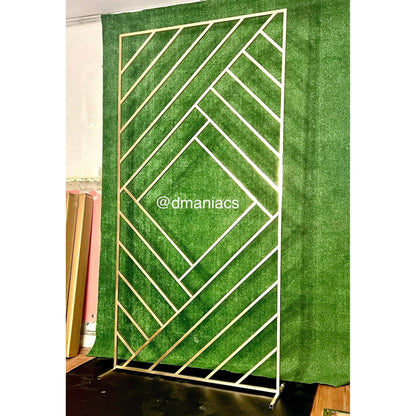 Shiny Gold Geometric Wedding Arch Backdrop