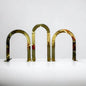Shiny Gold Mirror Wedding Arch Backdrop Decoration Stands