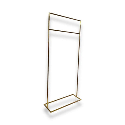 Shiny Gold Square Wedding Poster Backdrop Stand