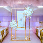 Shiny Gold Square Wedding Welcome Sign Backdrop
