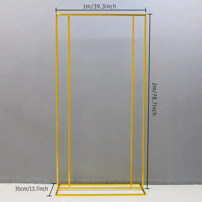 Shiny Gold Square Wedding Welcome Sign Backdrop