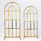 Shiny Gold Window Wedding Arch Backdrop Stand