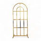 Shiny Gold Window Wedding Arch Backdrop Stand