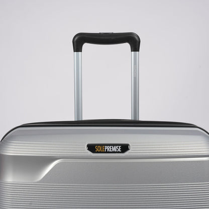 28-inch Silver Hardcase Roller Luggage (360° Wheels & TSA Lock)