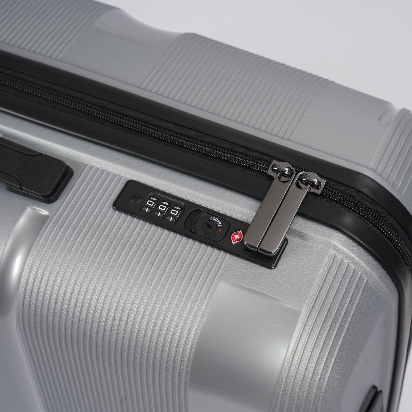 24-inch Silver Hardcase Roller Luggage with 360° Wheels & TSA Lock