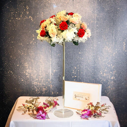 Simple 31" Acrylic Wedding Dining Table Flower Centerpiece