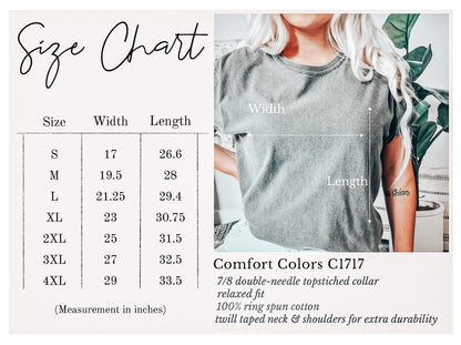Chic Christmas Trees Comfort Colors Tshirt, Bright Christmas Trees Shirt