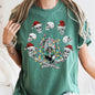 Skeleton Christmas, Juggling, Yoga, Santa, Comfort Colors Tshirt