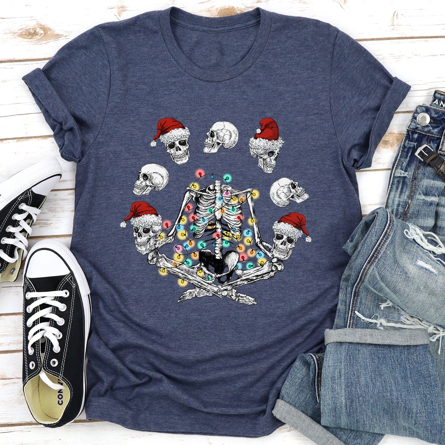 Skeleton Christmas, Juggling, Yoga, Santa Super Soft Tees