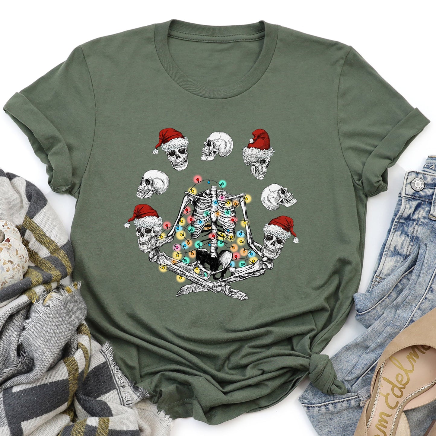 Skeleton Christmas, Juggling, Yoga, Santa Super Soft Tees