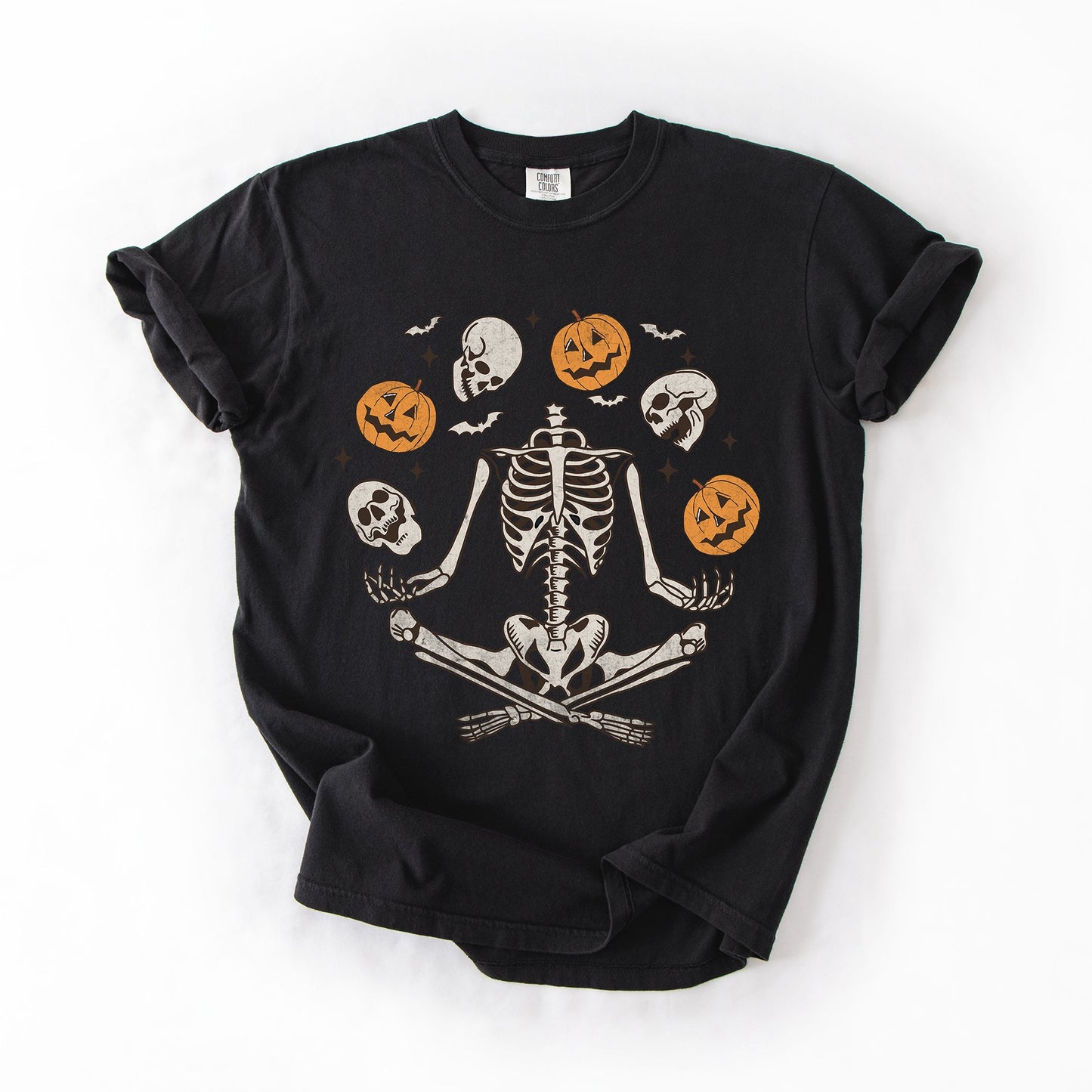 Skeleton, Juggling, Halloween, Jack o Lantern, Comfort Colors T-Shirt
