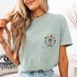 Skeleton, Juggling, Halloween, Jack o Lantern, Pocket, Comfort Colors Pocket T-Shirt