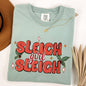 Sleigh Girl Sleigh, Christmas, Holly, Retro, Santa, Xmas Tshirt Comfort Colors T-Shirt