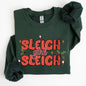 Sleigh Girl Sleigh, Christmas, Holly, Retro, Santa, Xmas Sweatshirt