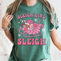 Sleigh Girl Sleigh, Christmas, Retro, Pink, Comfort Colors Tshirt