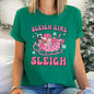Sleigh Girl Sleigh, Christmas, Retro, Pink Super Soft Tees