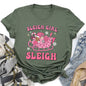 Sleigh Girl Sleigh, Christmas, Retro, Pink Super Soft Tees