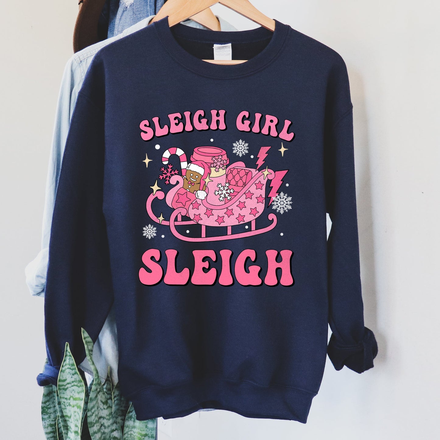 Sleigh Girl Sleigh, Christmas Retro Sweatshirt