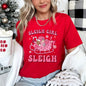 Sleigh Girl Sleigh, Christmas, Retro, Pink Super Soft Tees