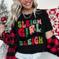 Sleigh Girl Sleigh, Santa, Christmas, Retro Super Soft Tees