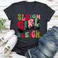 Sleigh Girl Sleigh, Santa, Christmas, Retro Super Soft Tees
