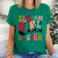 Sleigh Girl Sleigh, Santa, Christmas, Retro Super Soft Tees