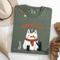 Snow Cat, Snowman, Cats, Christmas, Winter Tshirt Comfort Colors T-Shirt