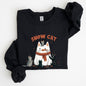 Snow Cat, Snowman, Cats, Christmas, Winter Sweatshirt