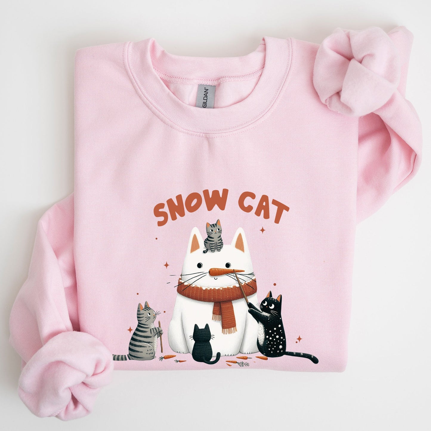 Snow Cat, Snowman, Cats, Christmas, Winter Sweatshirt