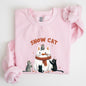 Snow Cat, Snowman, Cats, Christmas, Winter Sweatshirt