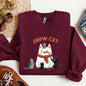 Snow Cat, Snowman, Cats, Christmas, Winter Sweatshirt