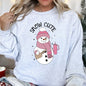 Snow Cute, Bougie Snowman, Christmas Sweatshirt
