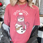 Snow Cute, Bougie Snowman, Christmas, BooJee, Comfort Colors Tshirt